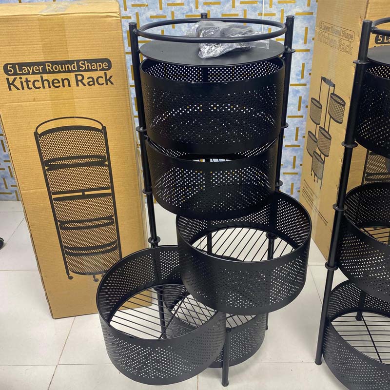 5 Layer Round Shape Kitchen Rack