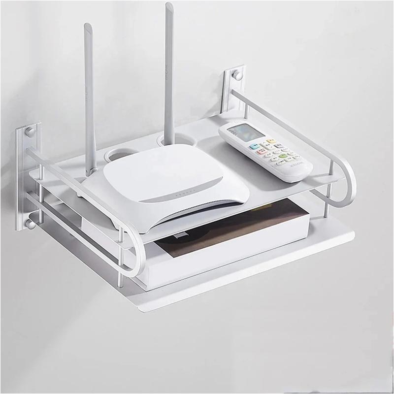 SS Wall Mounted Router Stand – স্মার্ট, টেকসই ও মাল্টি-ফাংশনাল ডাবল লেয়ার শোল্ফ