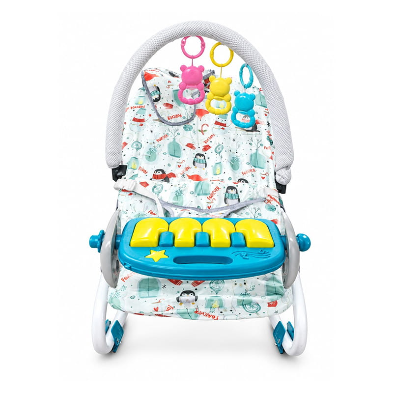 MUMMAMIA Musical Dreams 2-in-1 Baby Rocker & Musical Seat, খেলনা (Toy) + 🔄 রকার + 🎵 ৫ ধরনের পিয়ানো (Piano) মিউজিক সুবিধাসহ